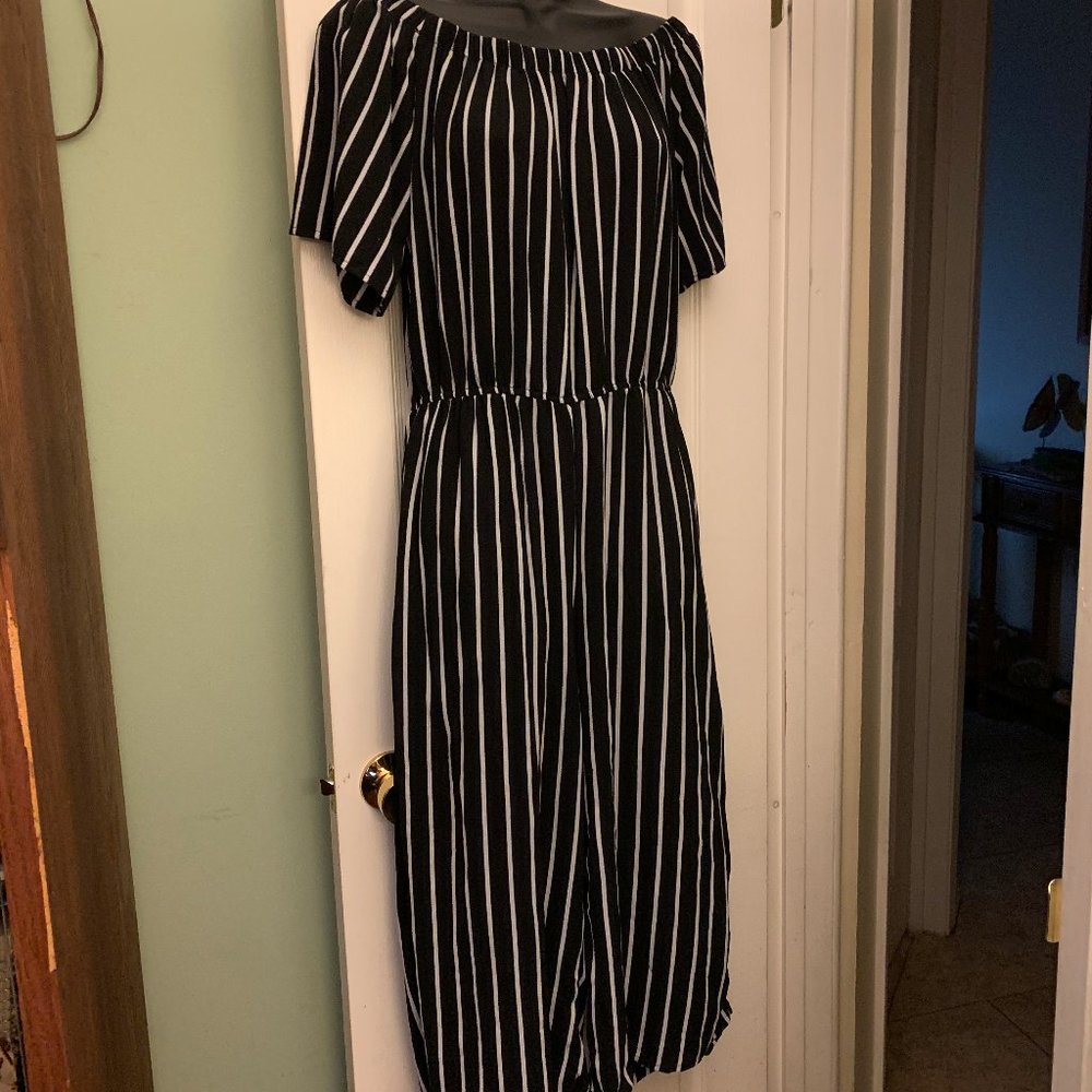 One piece calf length jumpsuit